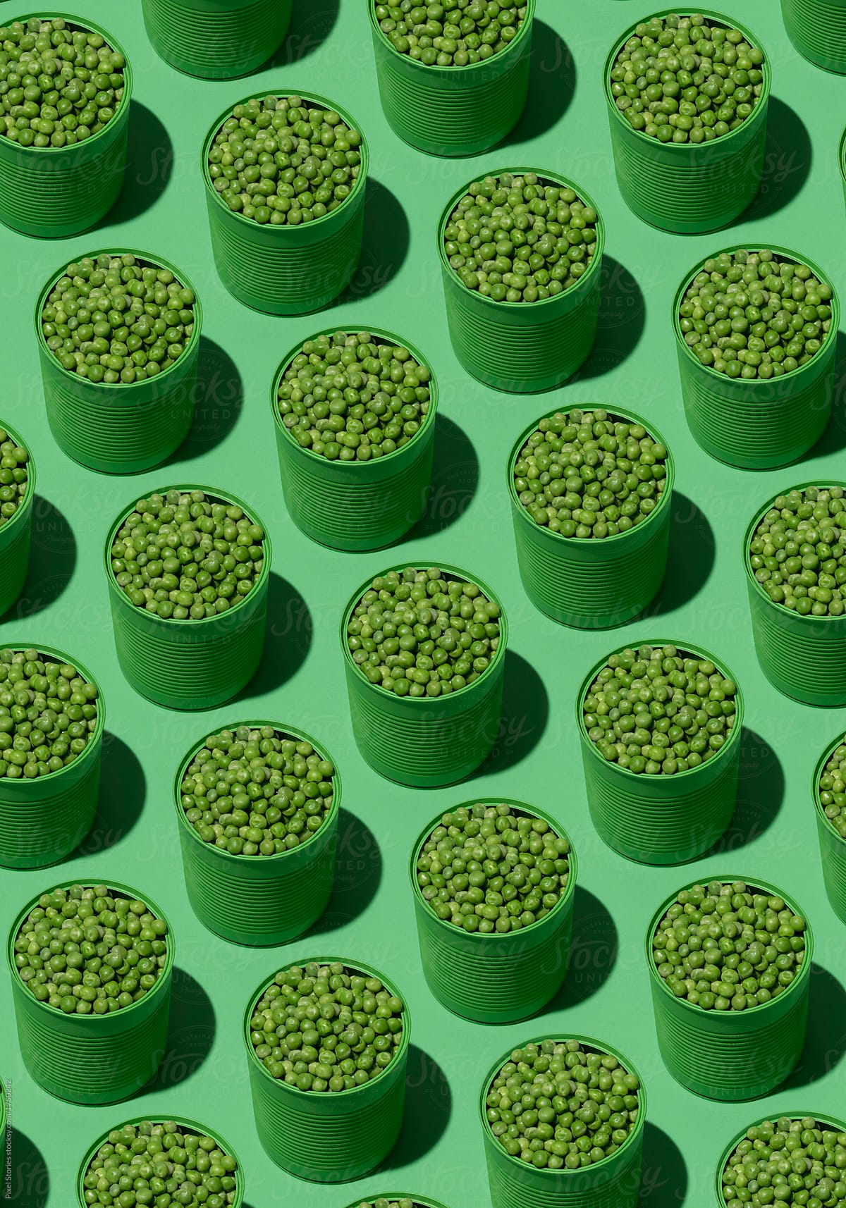 Canned peas background