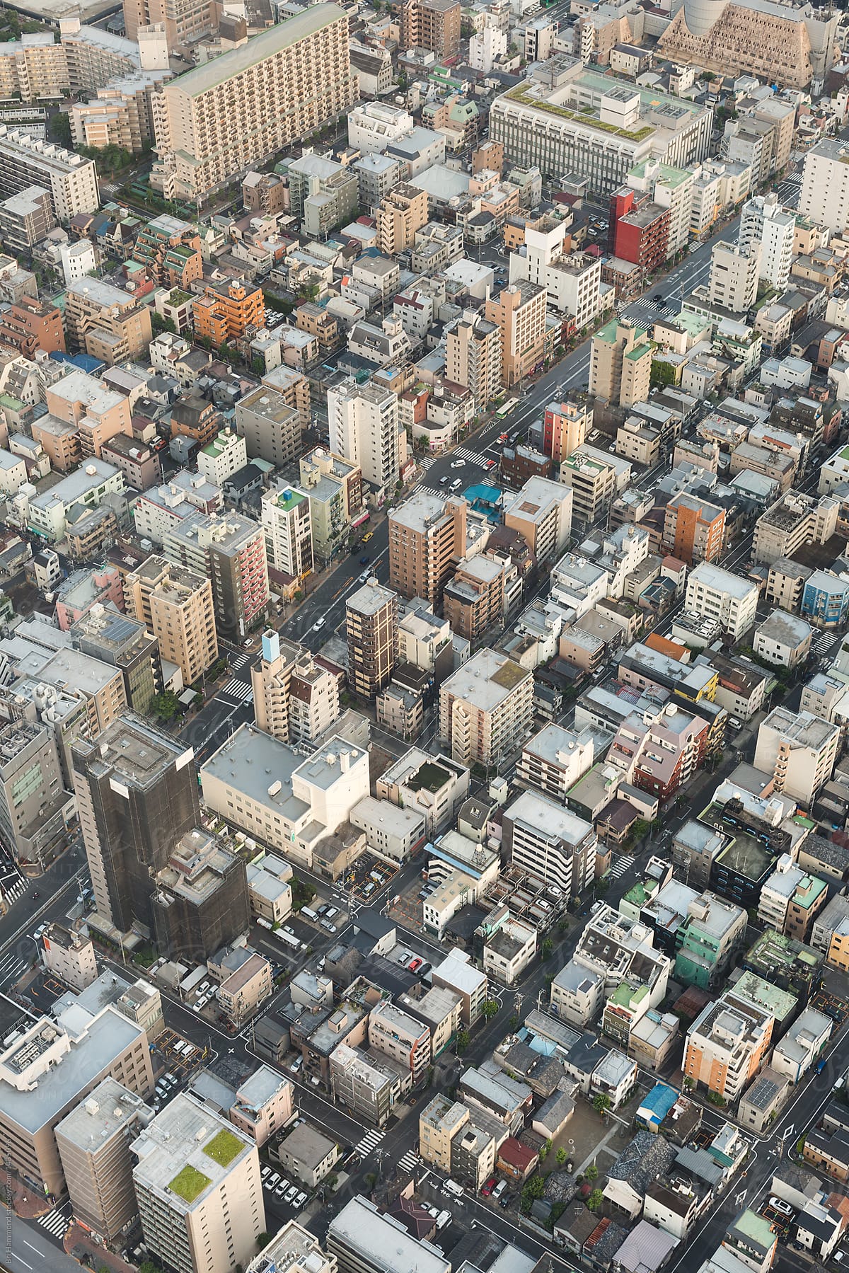 buildings in tokyo from above
