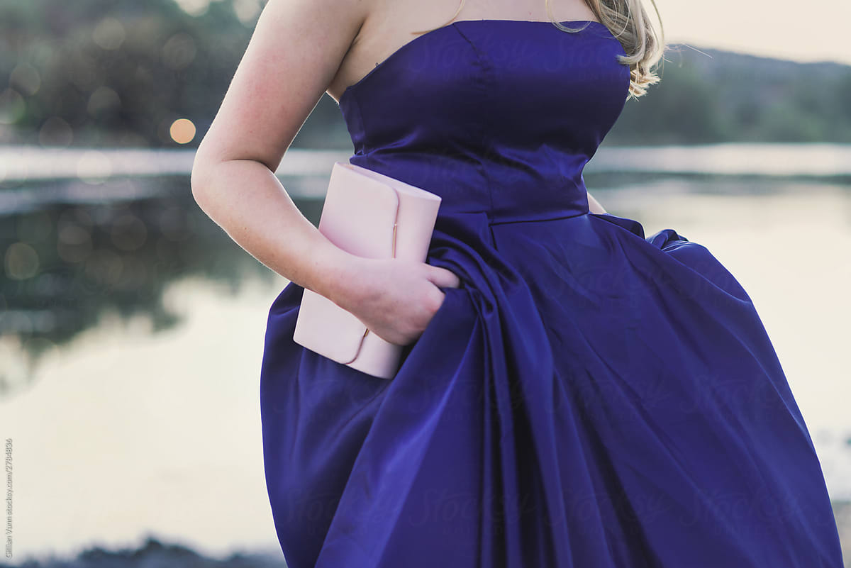 detail of formal or prom dress