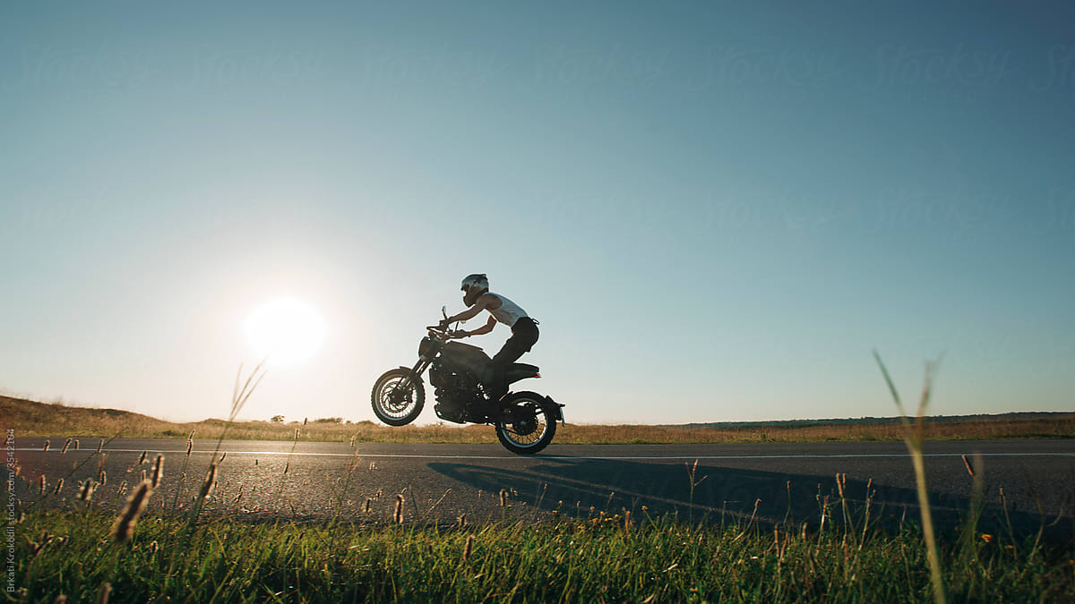 Man Jumping With His Motorbike