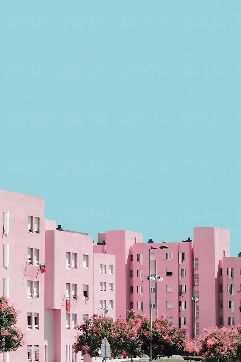 Pastel Pink Buildings