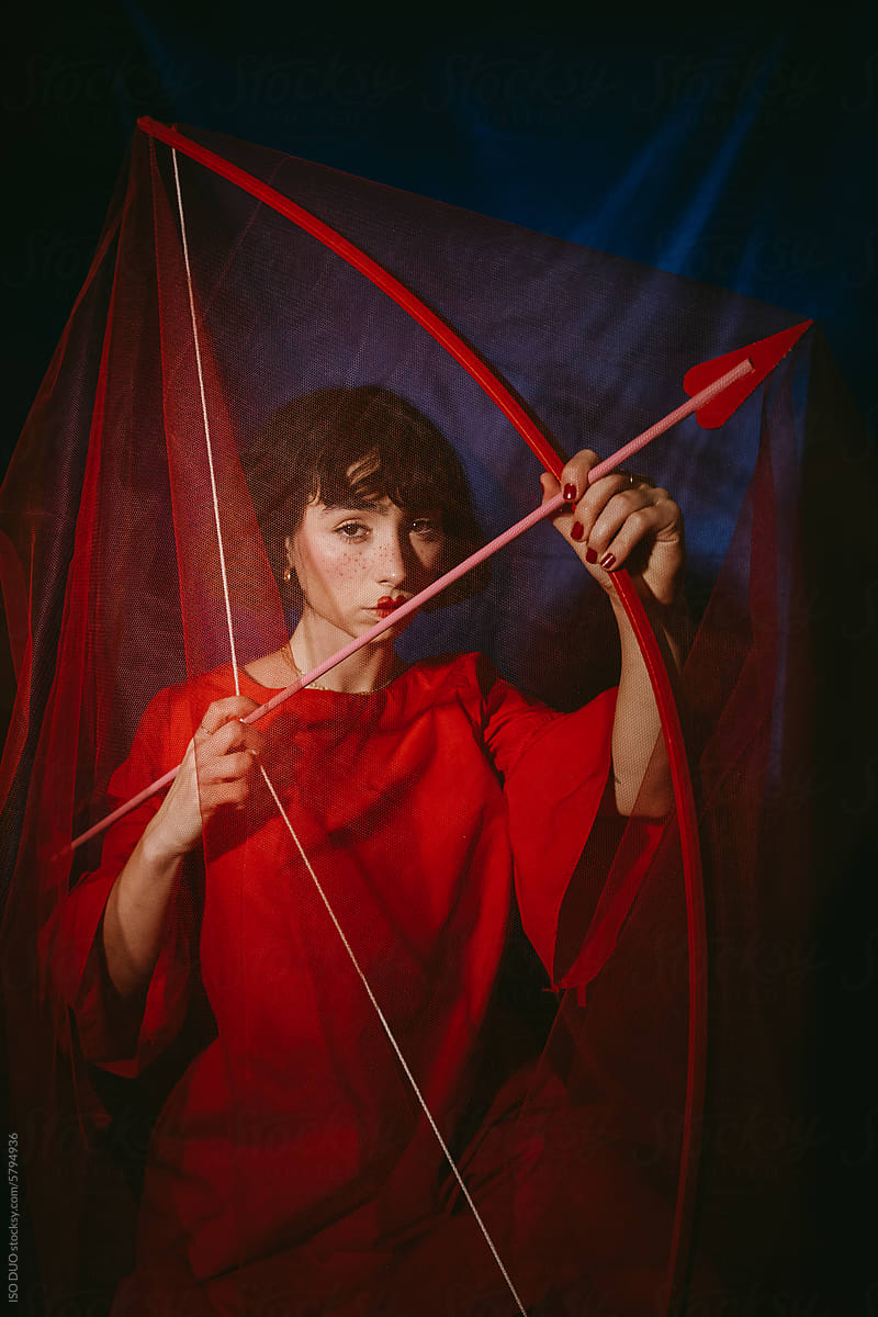 Portrait of a Woman with a Bow and Arrow