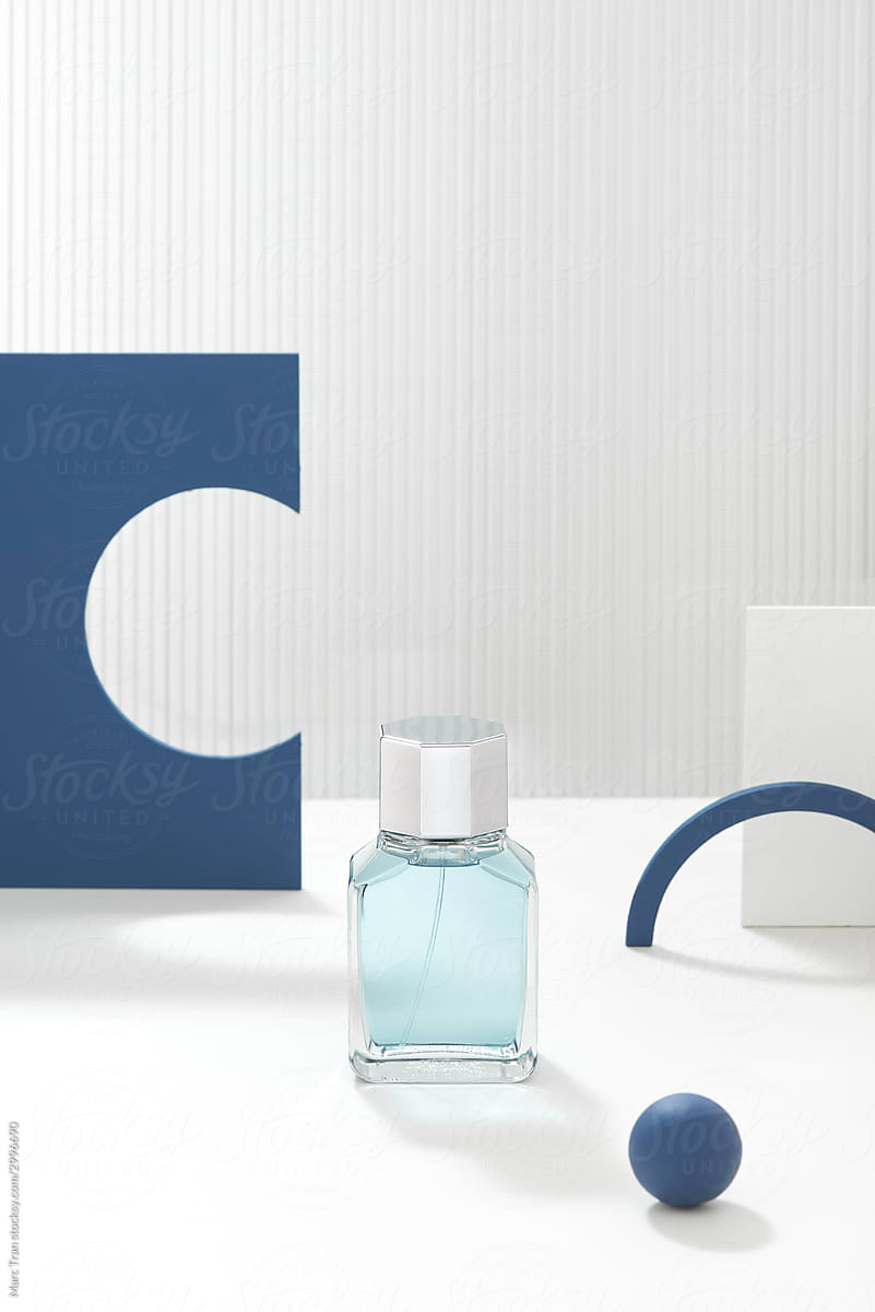 Creative perfume bottle composition.