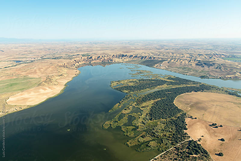 Aerial view of a meander