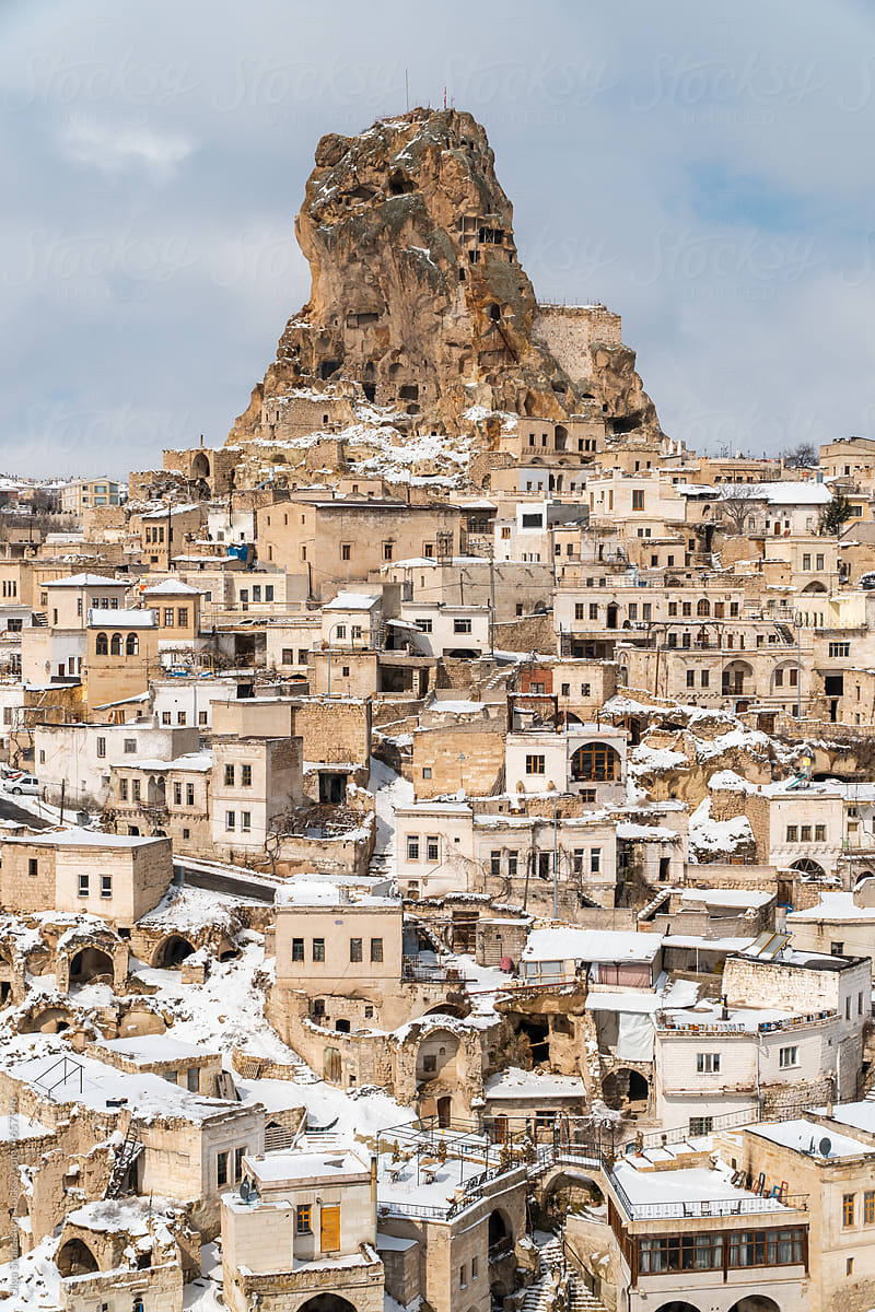 Cappadocia village snow