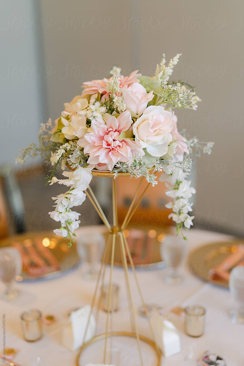 pink flower arrangement on table