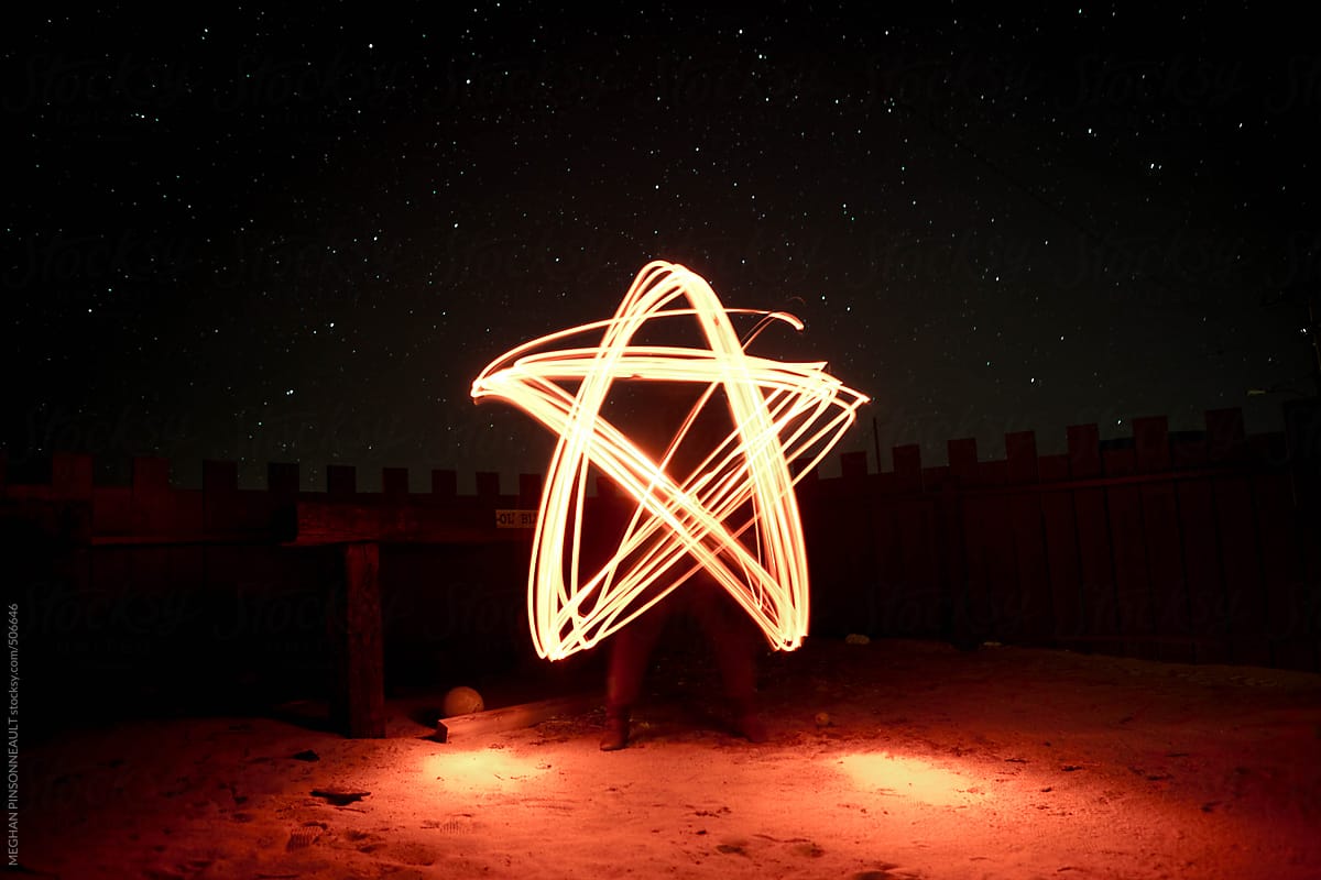 Light Painting of a Star