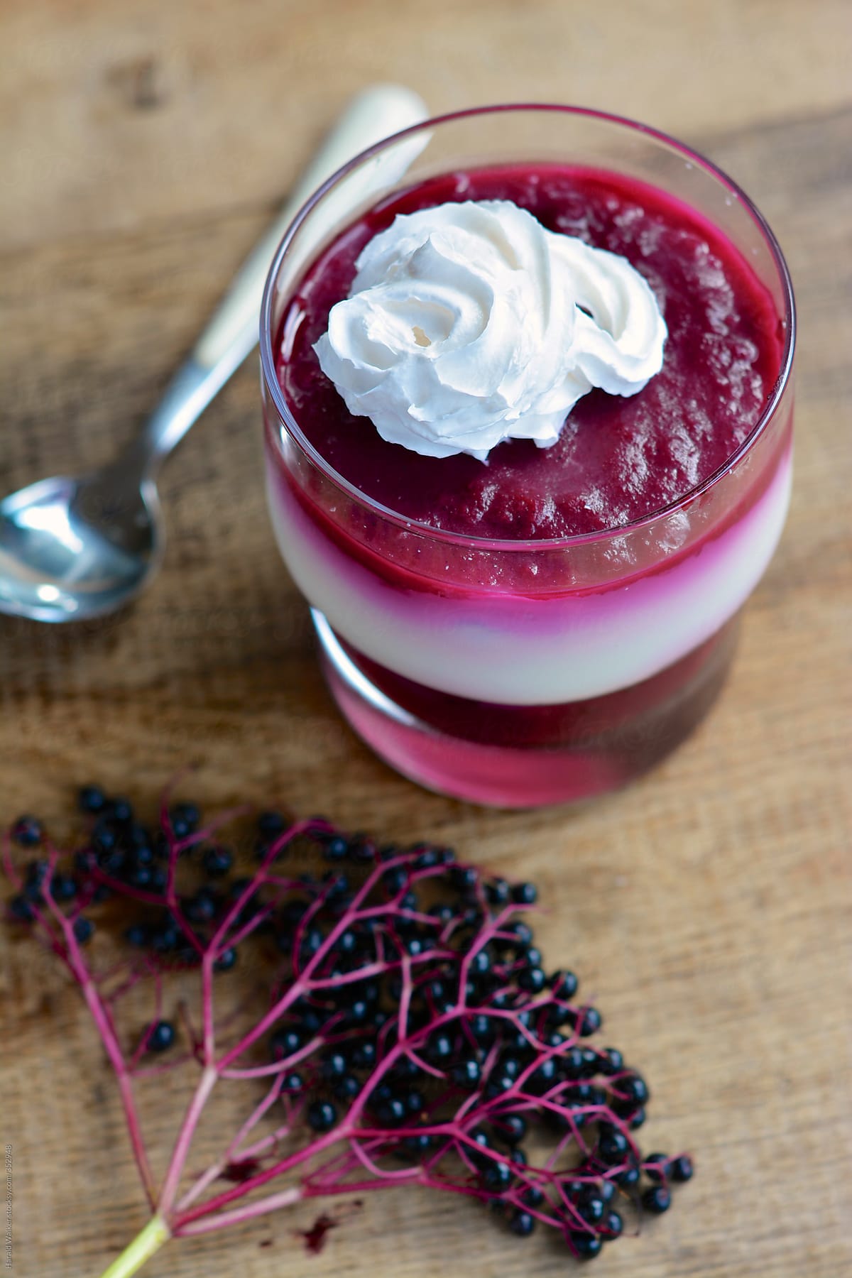 Elderberry and Soy Yogurt Parfait