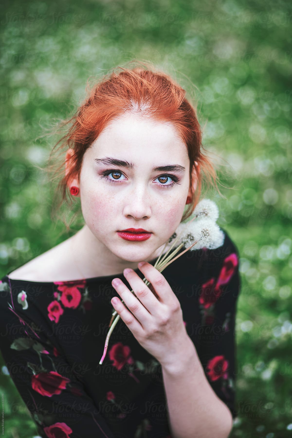 Portrait Of A Beautiful Ginger Haired Woman With Freckles By Stocksy