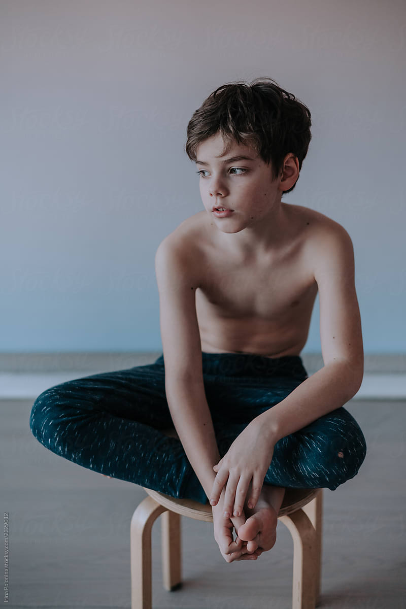 Portrait Of A Young Boy At Home By Irina Polonina 6901
