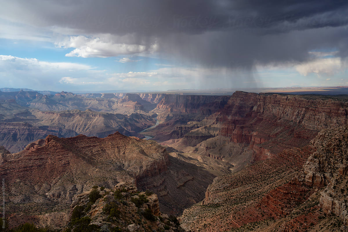 Grand Canyon on stormy day