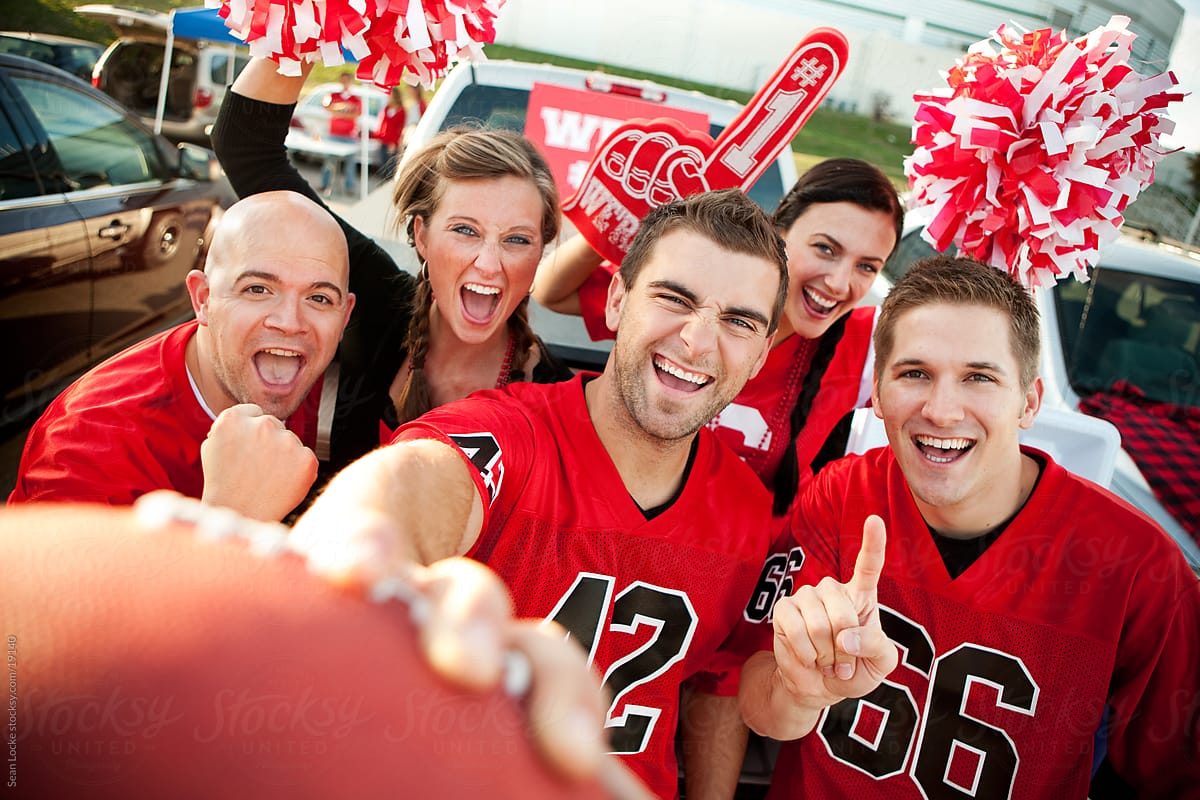Tailgating: Group of Friends Ready to Cheer Team