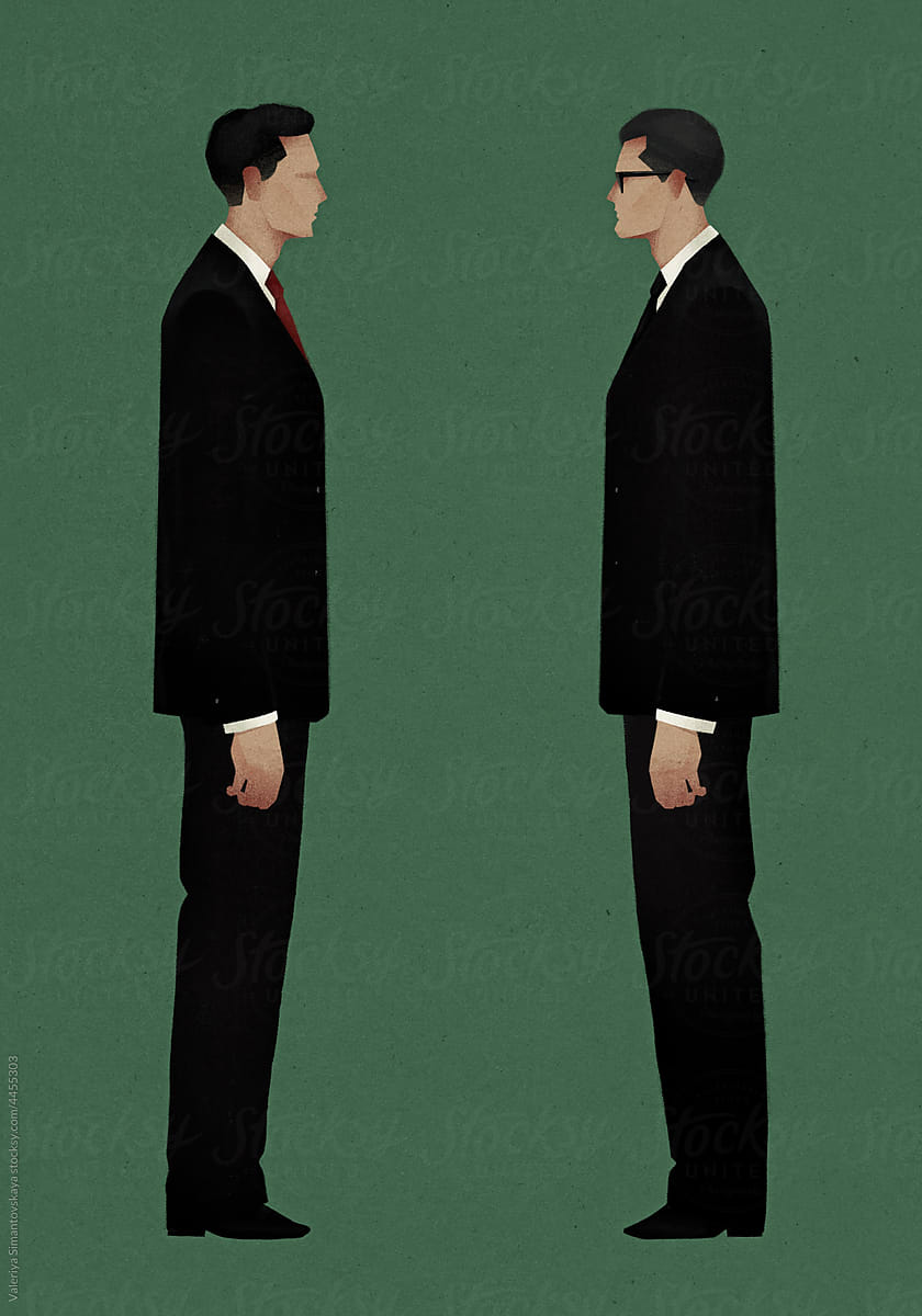 two businessmen illustration