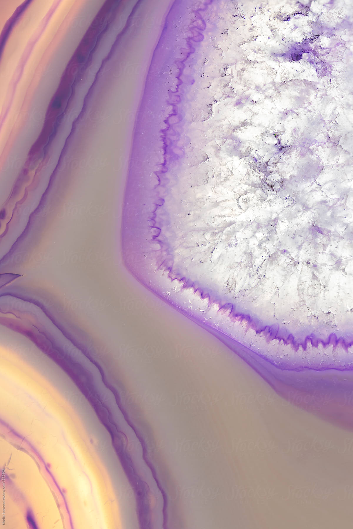 Violet agate closeup