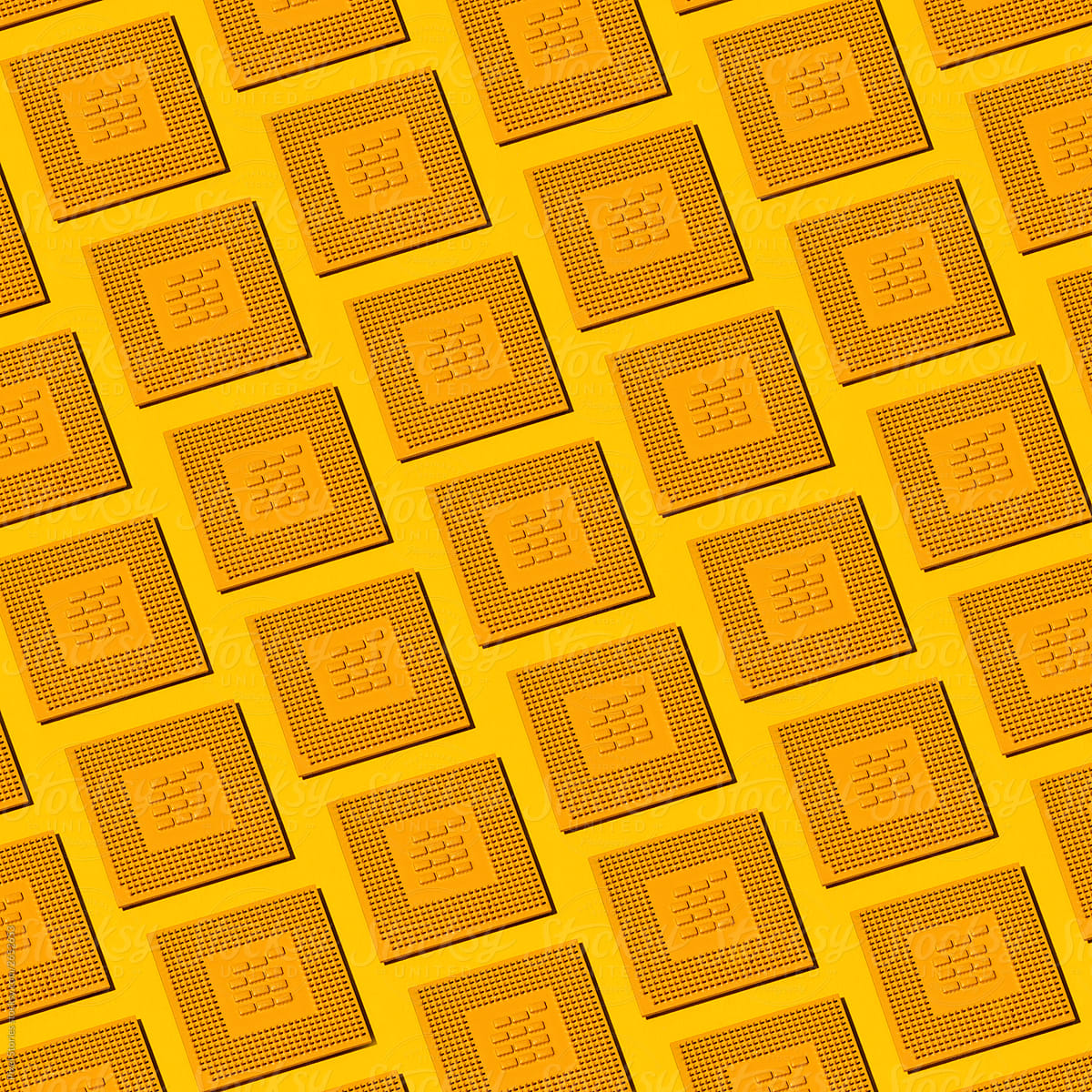 Square image of CPU pattern