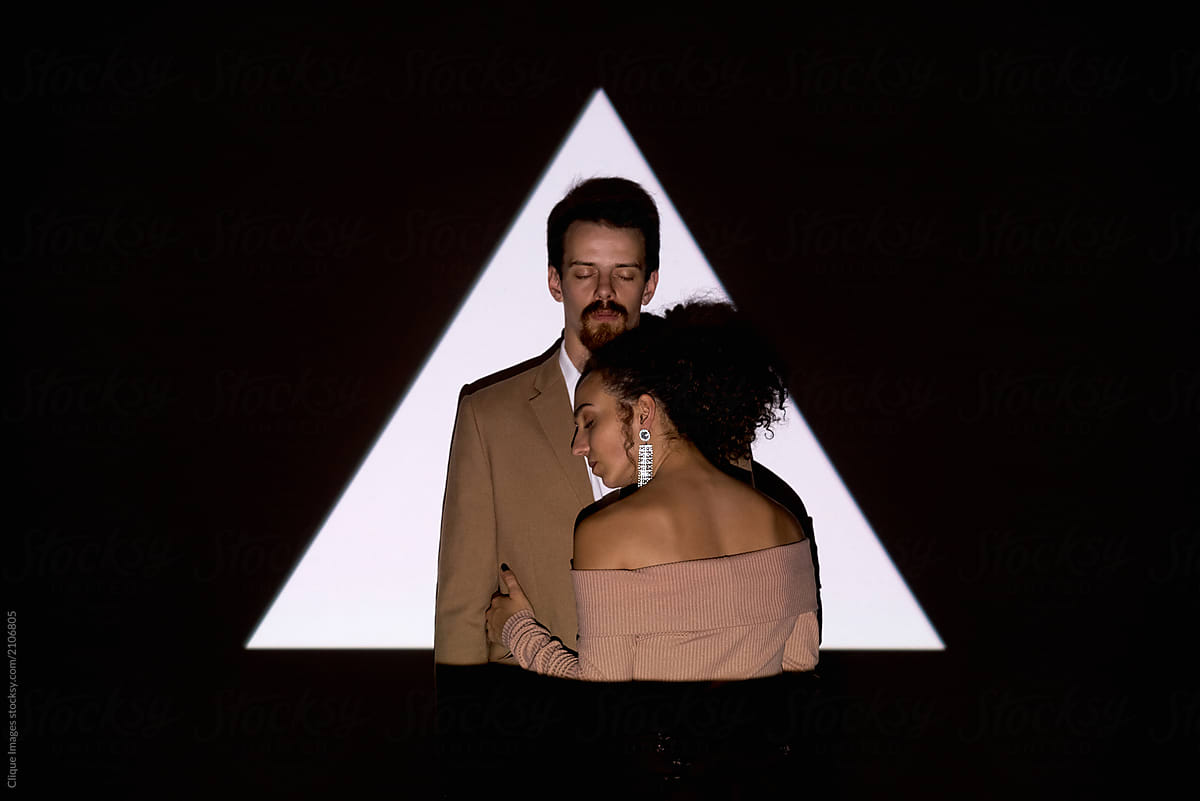 Couple In Front Of Projector