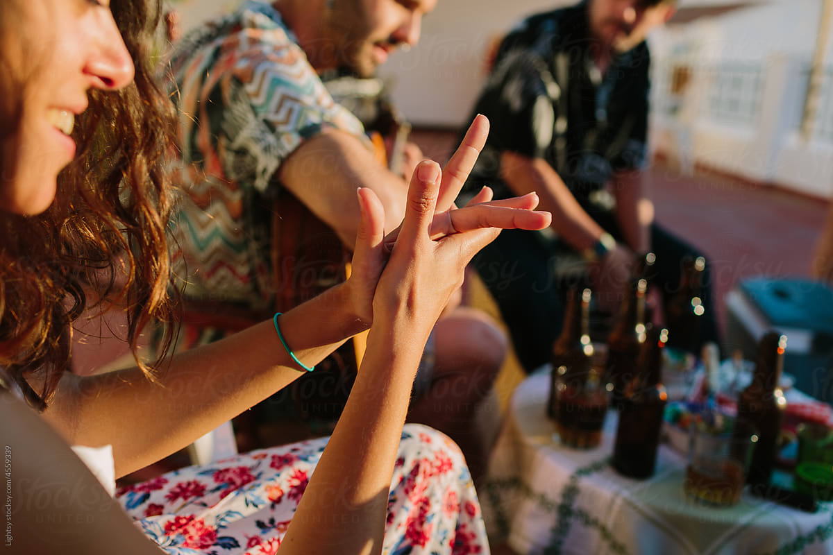 Details of hands clapping during a flamenco performance