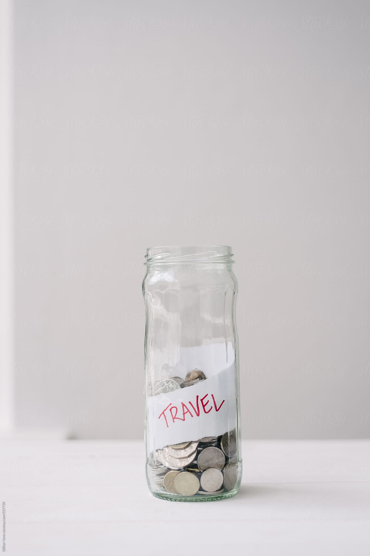 money jar with the note \