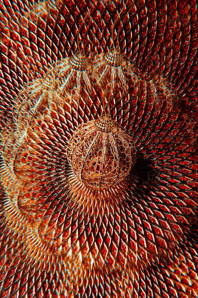 kaleidoscopic image of a christmas bauble