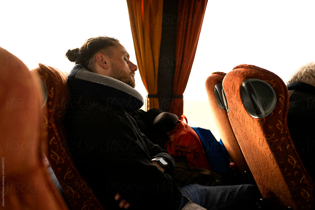 Sleeping on a bus ride