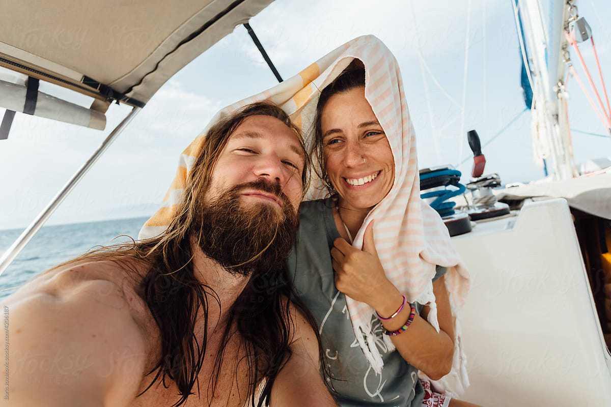 Selfie of a couple on vacation