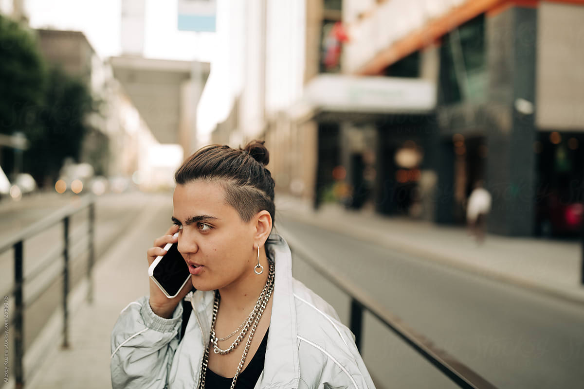 Real Lesbian Woman On The Phone By Stocksy Contributor Alexey Kuzma Stocksy 