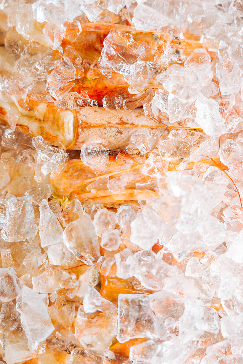 Pile of Shrimp on Ice