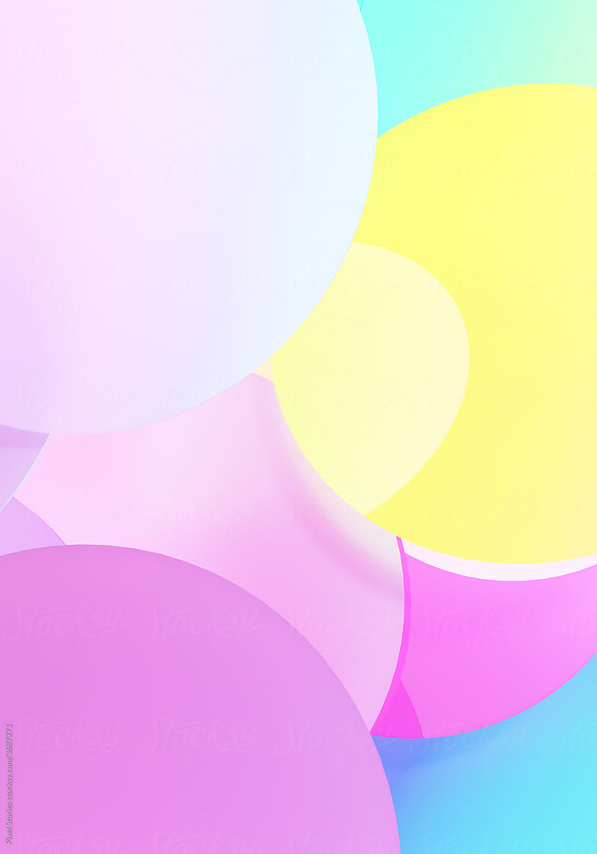Abstract iridescent shapes background