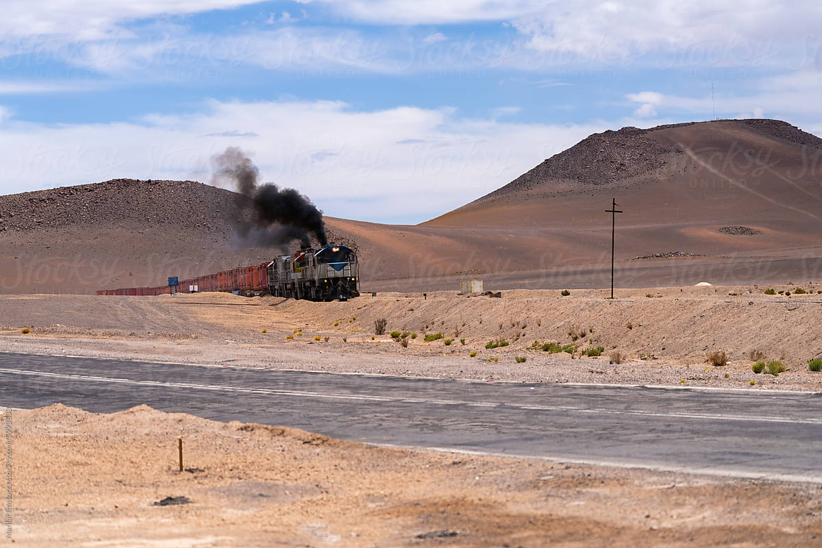 Train Transporting Minerals In Bolivia