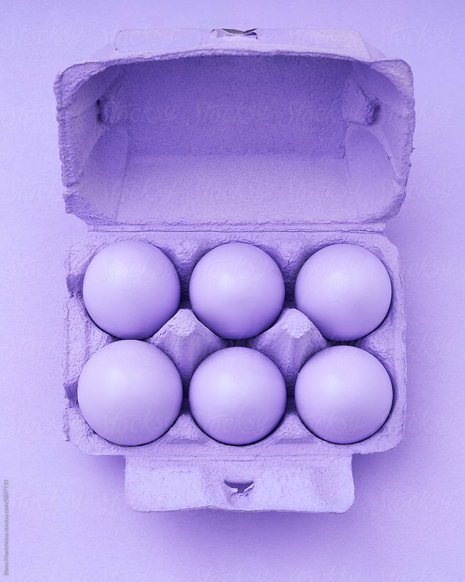 Monochromatic Purple Eggs in Carton