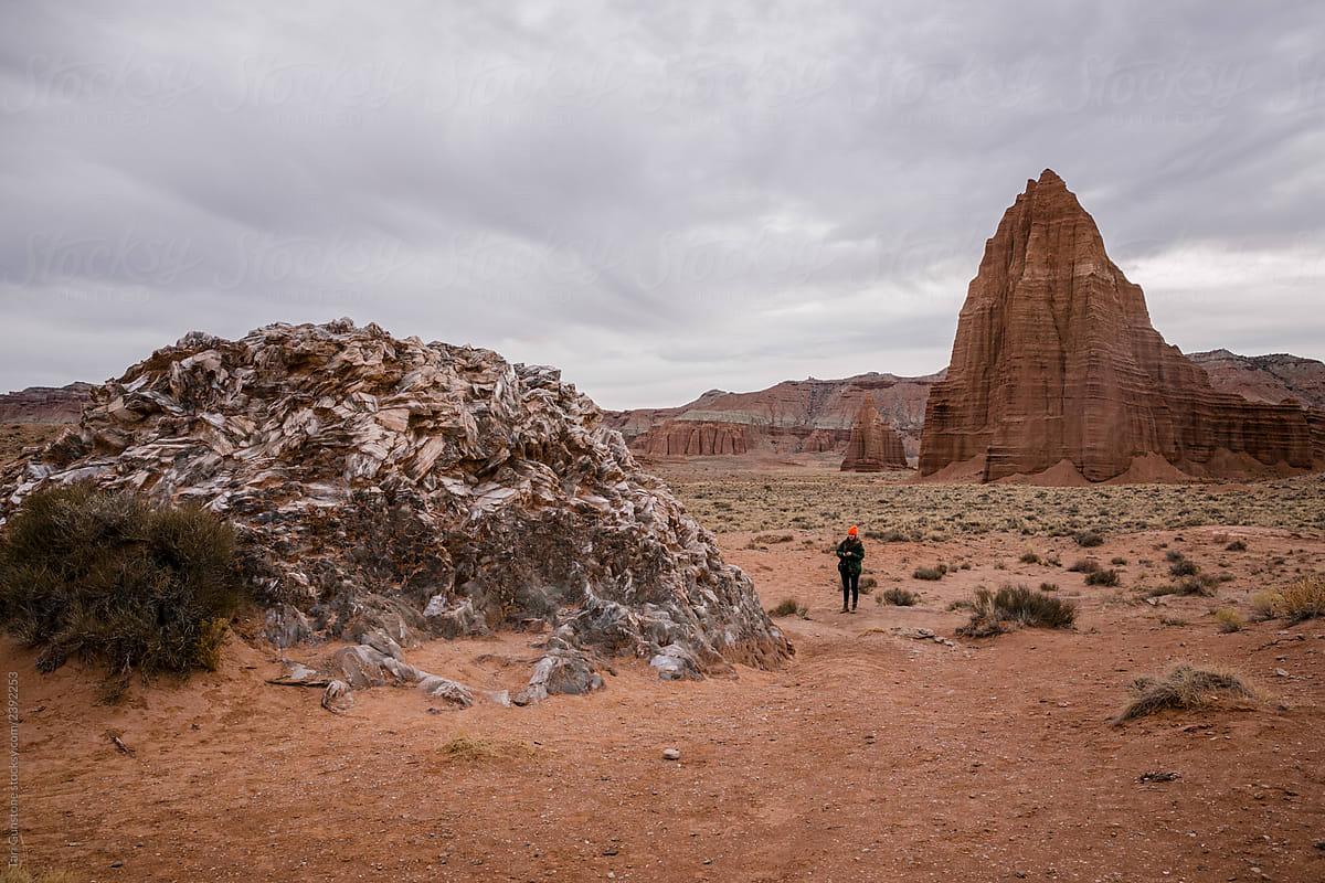 Glass Mountain and Temple of the Sun geological formations in Utah
