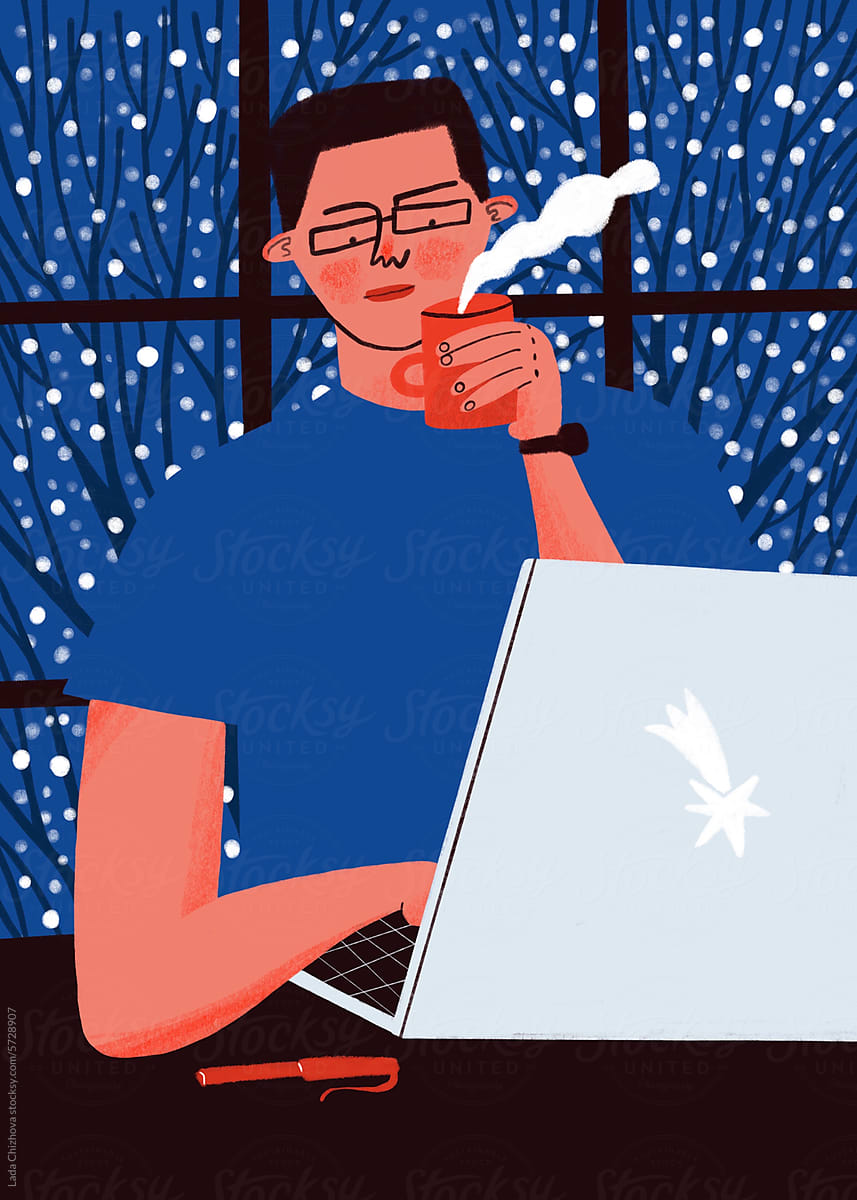 The programmer in a snowfall