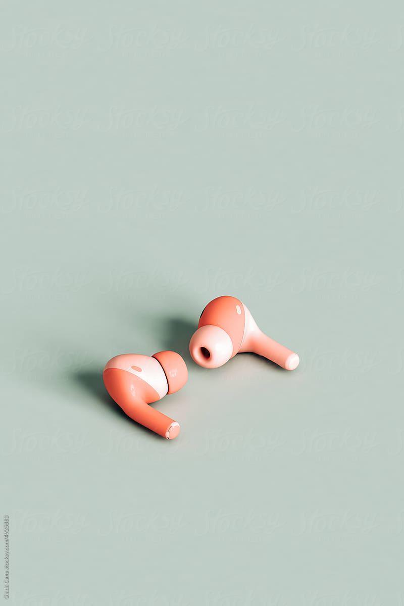 pink bluetooth earphones