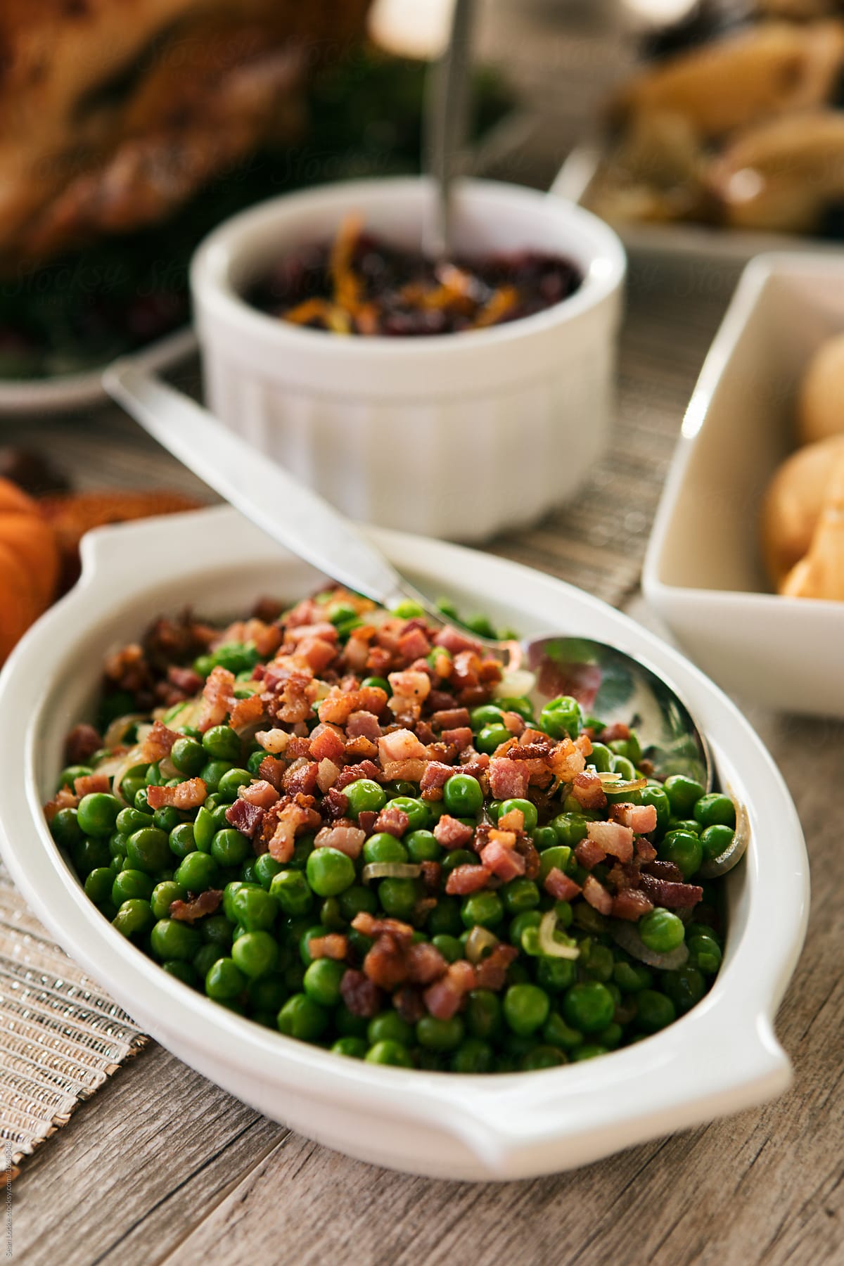 Thanksgiving: Green Peas Topped With Pancetta