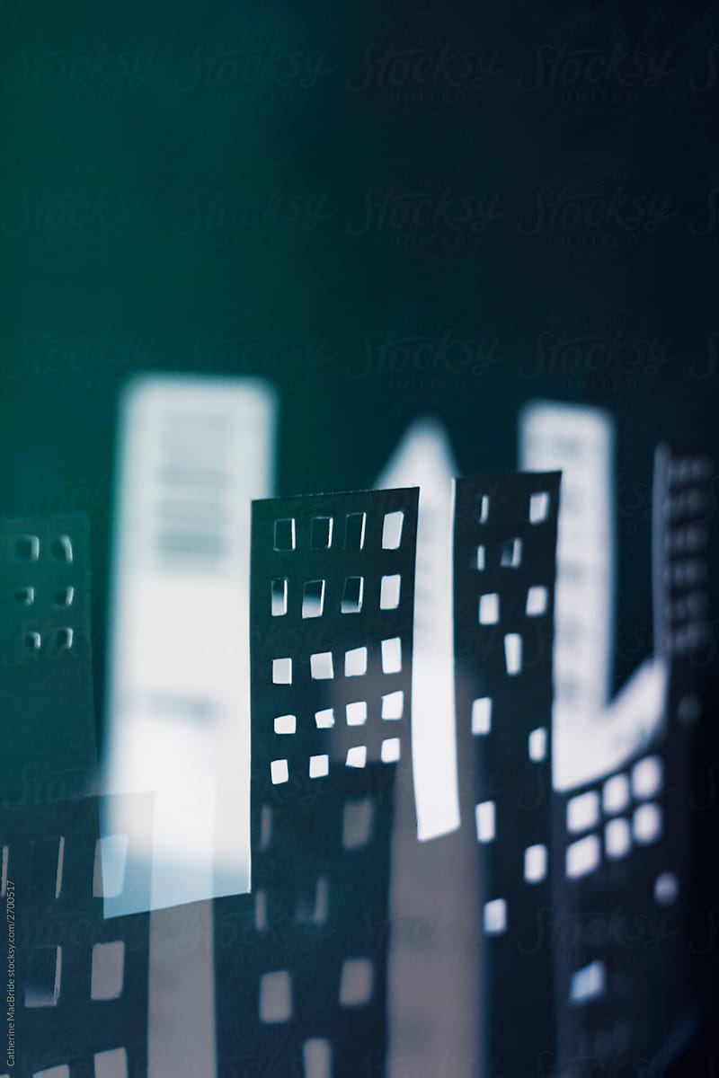 Paper City at night