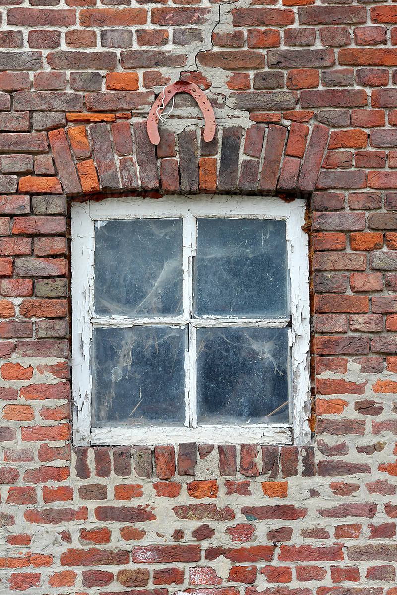 Old farm building window