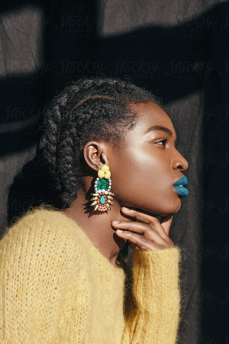 Portrait Of Black Woman In Sunlight By Stocksy Contributor Sergey