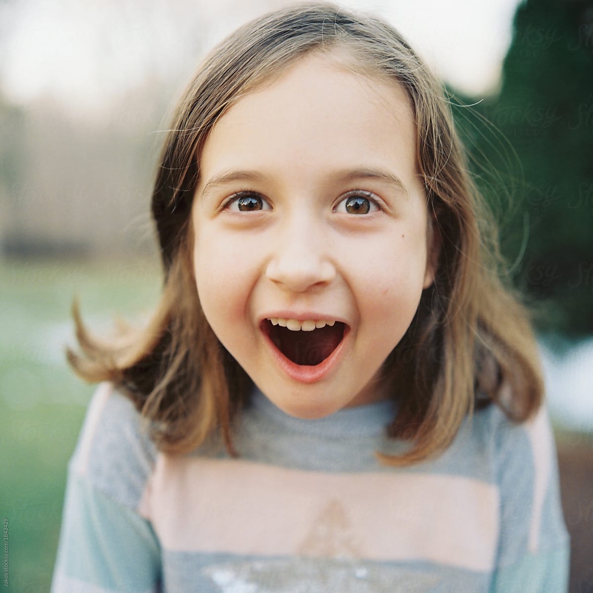 Close Up Portrait Of A Young Girl Looking Surprised By Stocksy Contributor Jakob Lagerstedt 