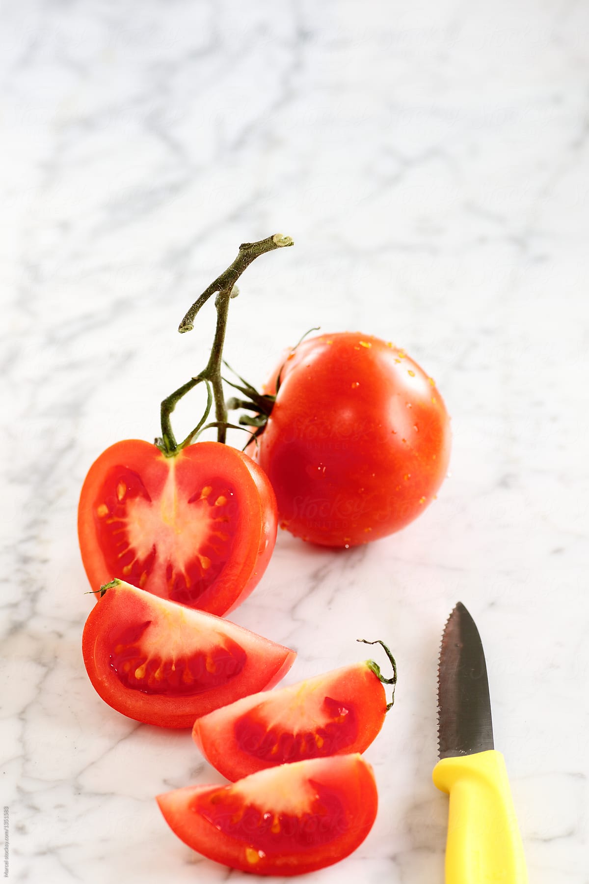 Tomato cut in pieces