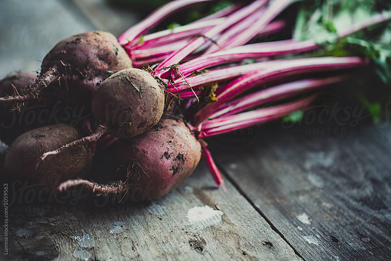Beetroots on a Wooden Background