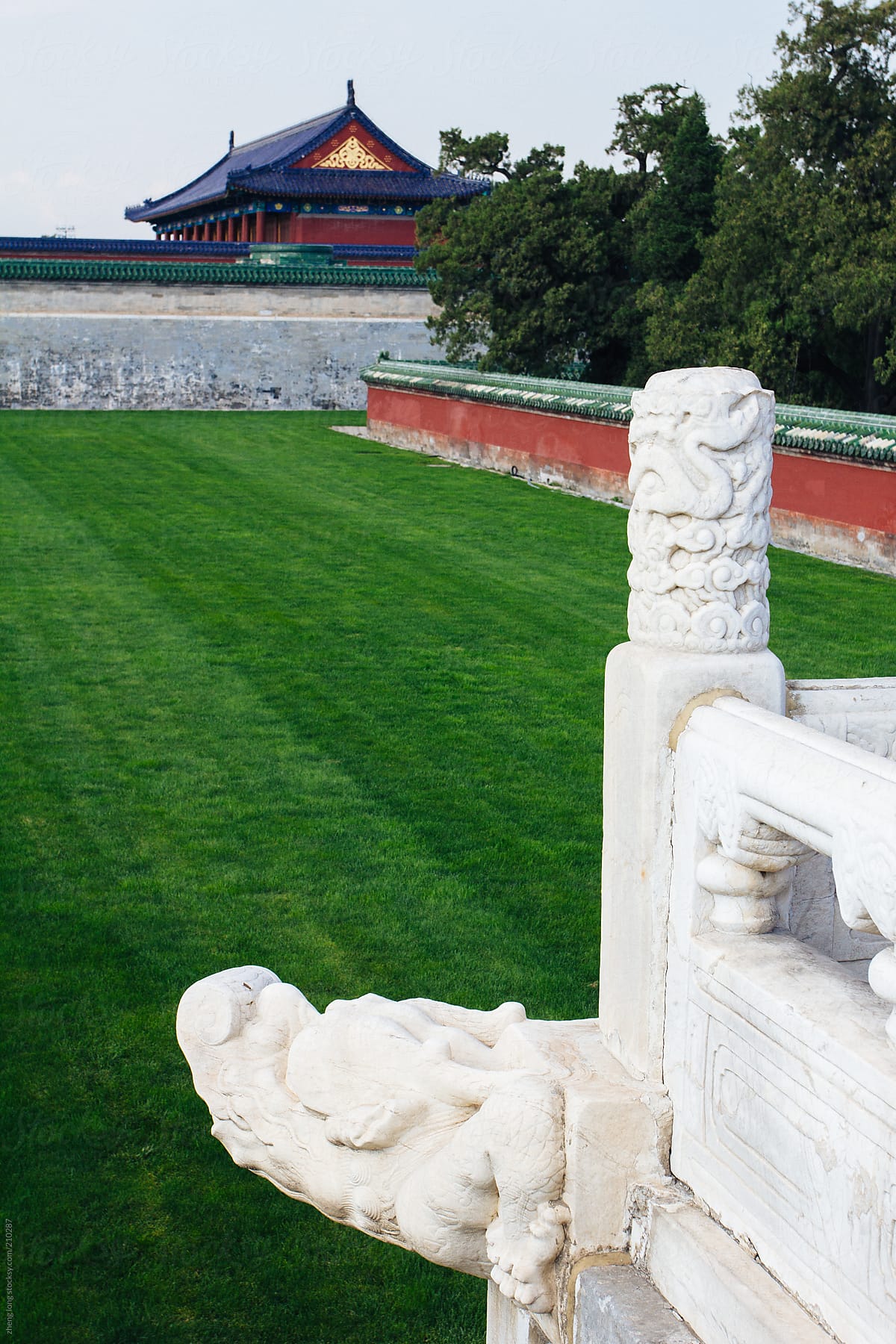 The lawn in the temple of heaven,Beijing