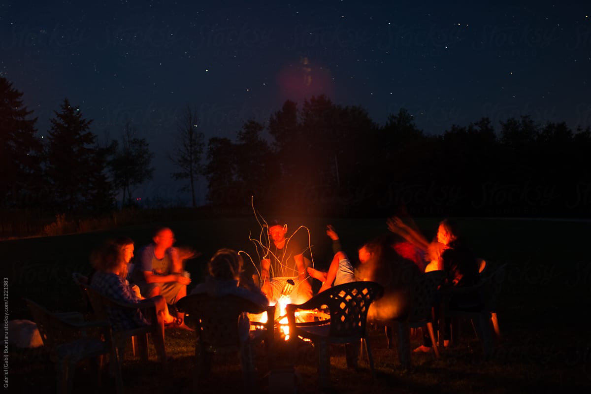 Camper Buon Camper Grembiule Campfire Woods Notte 