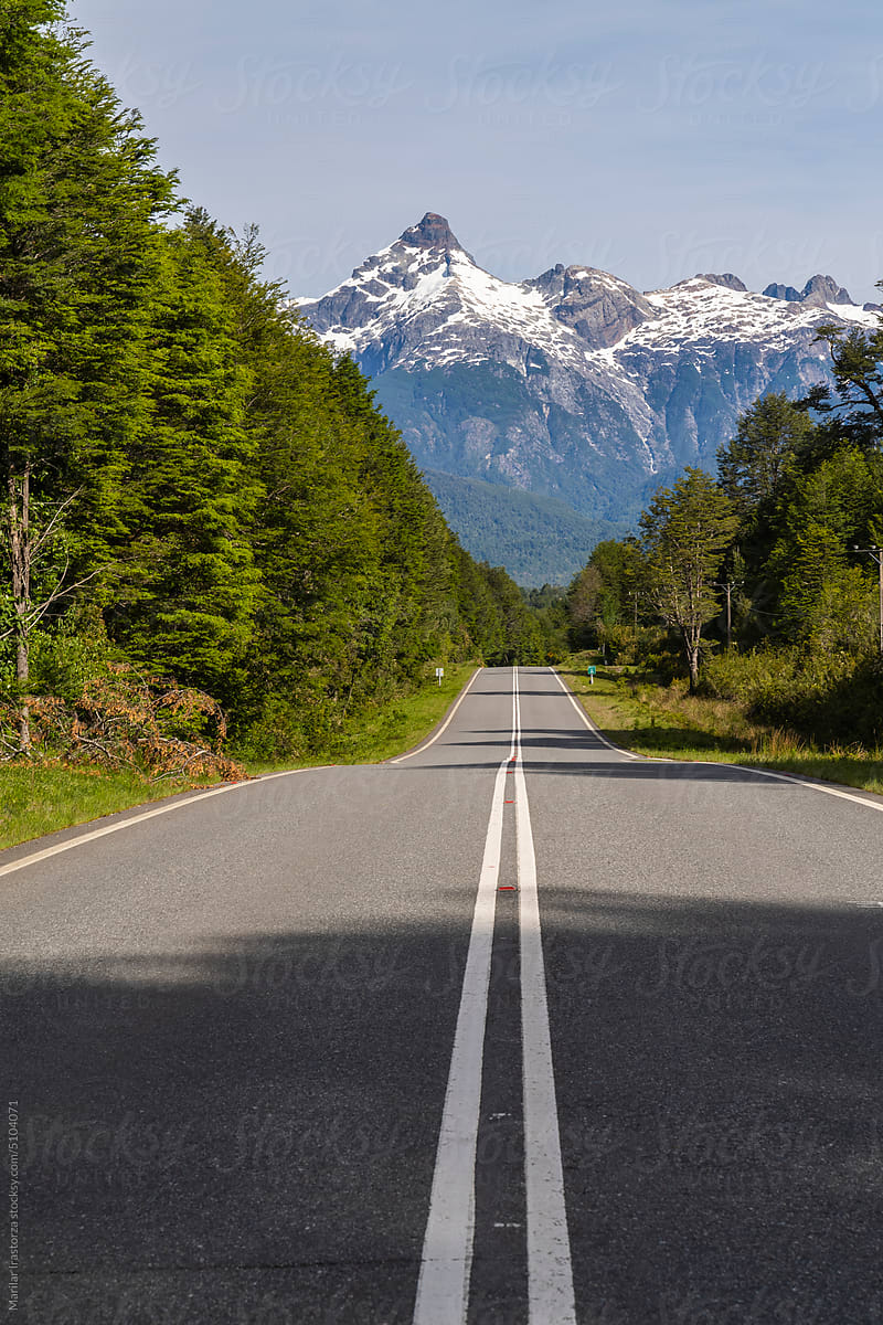 Carretera Austral And Andean Mountain Range In The Background