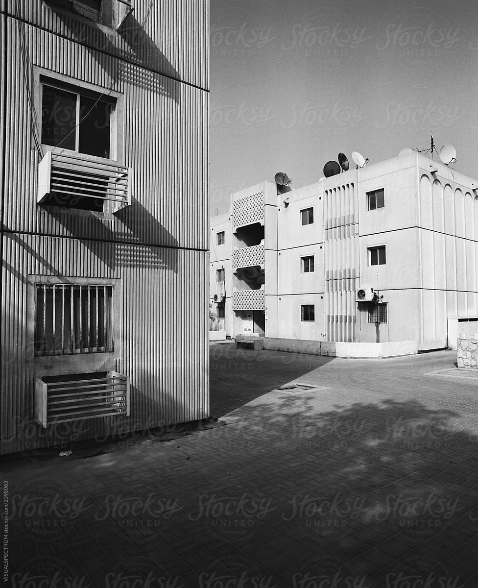 Retro Architecture in Middle East Shot on Film