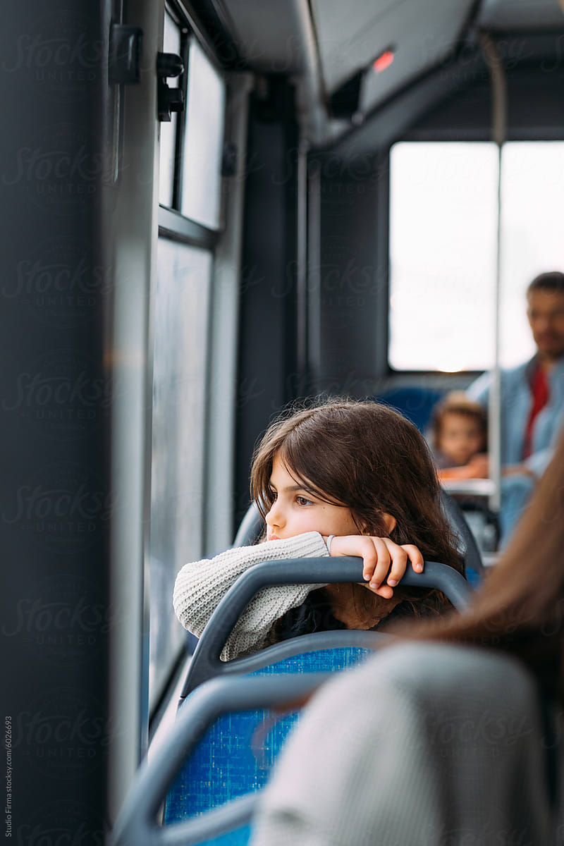 Girl on bus