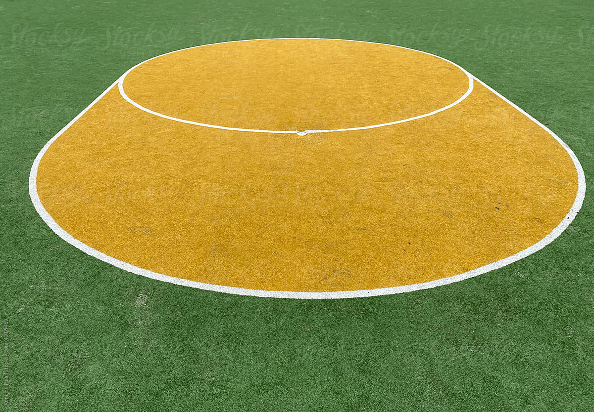 sportfield with yellow3D circle