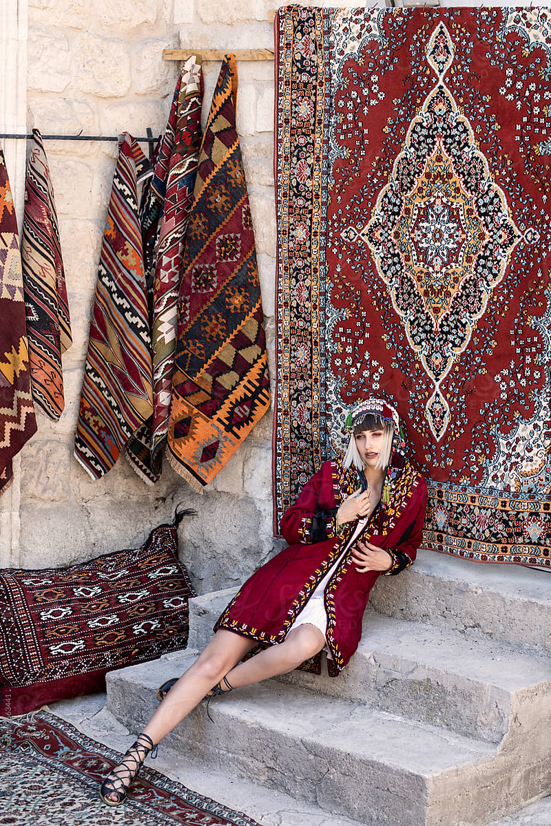 Portrait Of A Woman Wearing Traditional Clothing In Turkey by Stocksy  Contributor Maja Topcagic - Stocksy