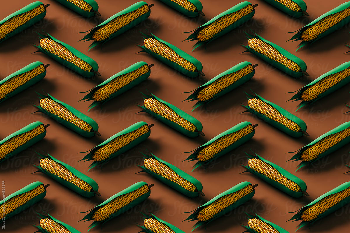 3d pattern of corn on the cob