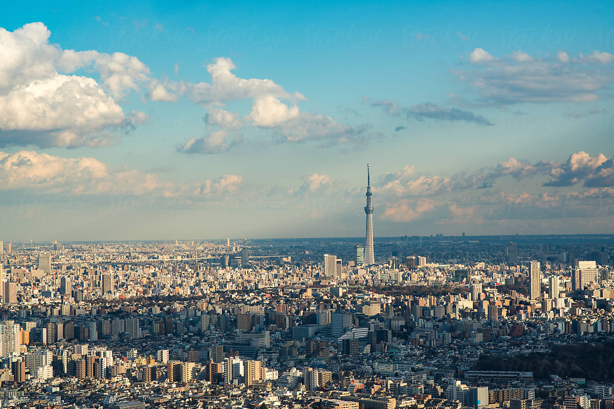 Clouds Over Tokyo With The Skytree