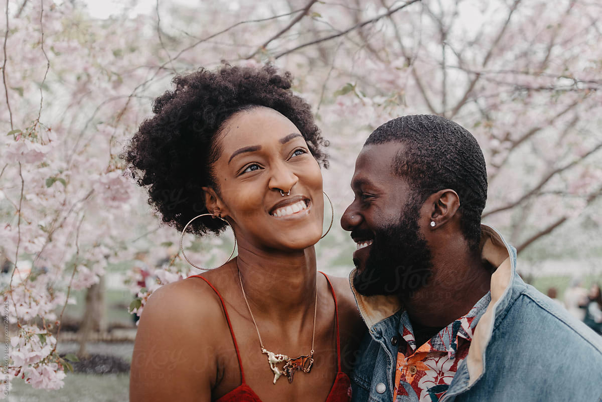 A Beautiful Black Couple Smiling By Chelsea Victoria